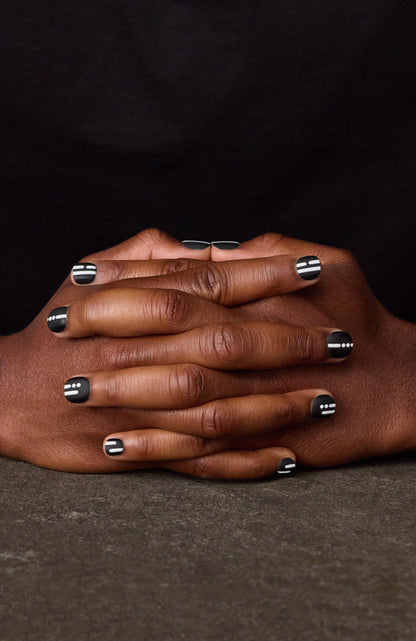 Dot Dot Line - White on Black
