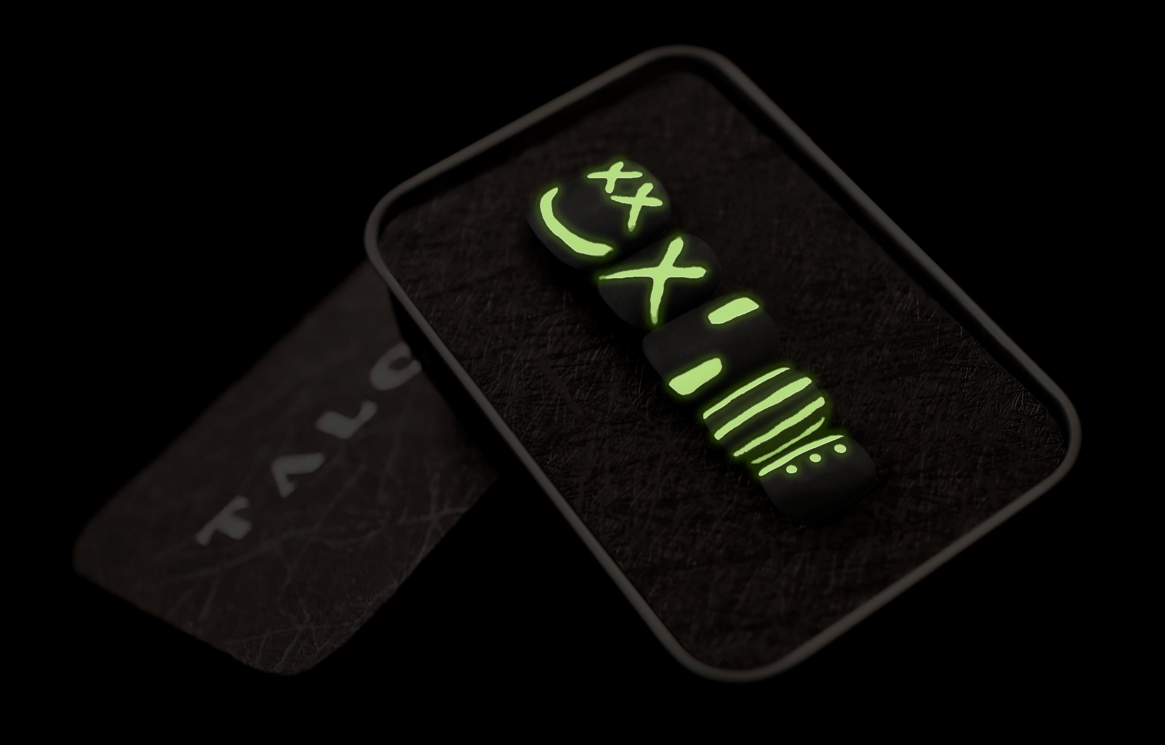 Dark Comedy - Glow in the Dark on Black